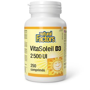 Natural Factors SunVitamin D3 2500 IU 250 Tablets