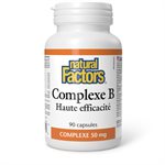 Natural Factors Hi Potency B Complex  50 mg  90 Capsules