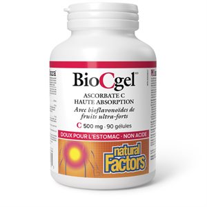 Natural Factors BioCgel High Absorption Ascorbate C 500 mg 90 Softgels