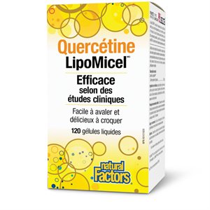Natural Factors Quercétine LipoMicel 250 mg 120 gélules