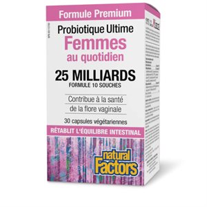 Natural Factors Ultimate Probiotic For Women 25 Billion 30 Capsules