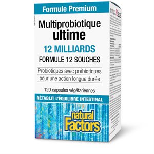 Natural Factors Ultimate Multi Probiotic 12 Billion 120 Vegetarian Capsules