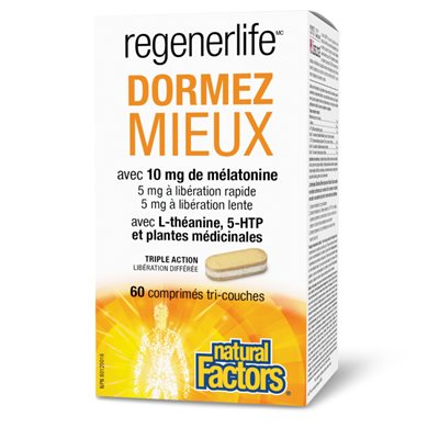 Natural Factors Dormez mieux 60 comprimés tri-couches