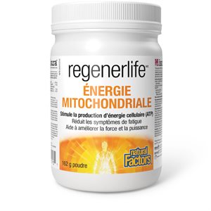 Natural Factors Énergie Mitochondriale RegenerLife 162 g poudre Melon d'eau
