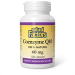 Natural Factors Coenzyme Q10 100 % naturelle 60 mg 120 capsules