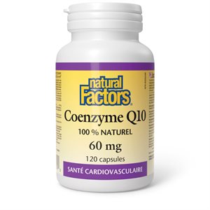 Natural Factors Coenzyme Q10 100 % naturelle 60 mg 120 capsules