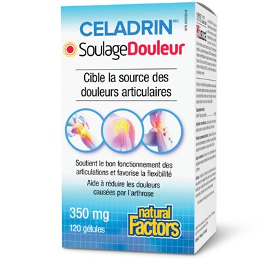 Natural Factors Celadrin SoulageDouleur 350 mg 120 gélules Natural Factors Celadrin SoulageDouleur 350 mg 120 gélules