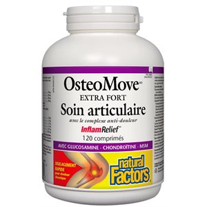Natural Factors Osteomove Extra Fort Soin Articulaire 120 Comprimés