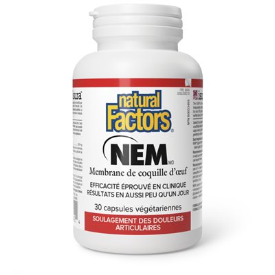 Natural Factors NEM Eggshell Membrane 500 mg 30 Vegetarian Capsules