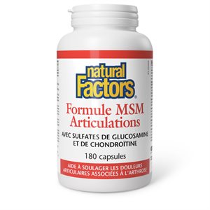 Natural Factors MSM Joint Formula with Glucosamine & Chondroitin Sulfates 180 Capsules