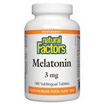 Natural Factors Sublingual Melatonin 3mg -Peppermint 180tabs