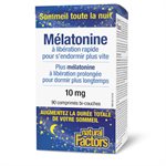 Natural Factors Melatonin   Quick Release Plus Timed Release • Bi-Layer    10 mg  90 Bi-Layer Tablets