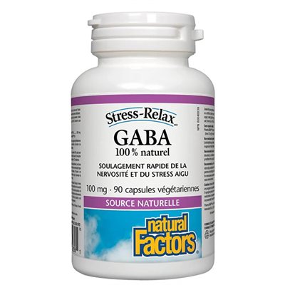 Natural Factors Gaba 100 % Naturel 100 Mg 90 Capsules Végétariennes
