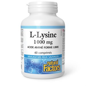 Natural Factors L-Lysine Free Form Amino Acid 1000 mg 60 Tablets