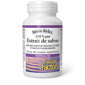 Natural Factors Extrait de safran 100 % pur Normalisé 28 mg 60 capsules végétariennes