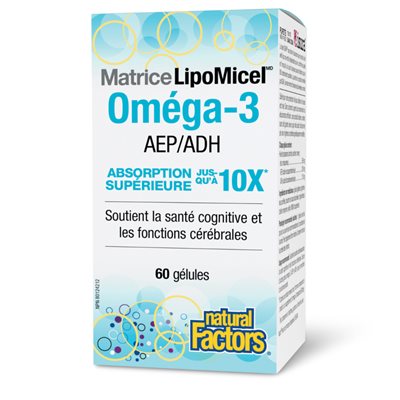 Natural Factors Omega-3 Matrice Lipomicel 60Gél Natural Factors Omega-3 Matrice Lipomicel 60Gél