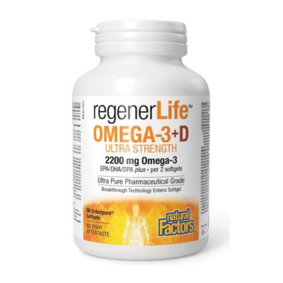 Natural Factors Oméga-3 Ultra-fort 2 200 mg 90 gélules Enteripure