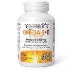 Natural Factors Oméga-3+D Ultra-fort 2 200 mg  /  1 000 UI 90 gélules Enteripure