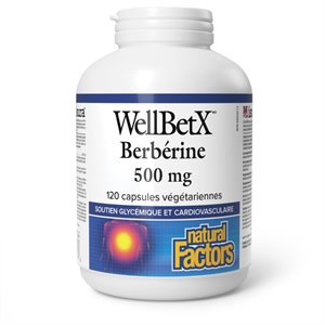 Natural Factors Berberine 500 mg 120 Vegetarian Capsules