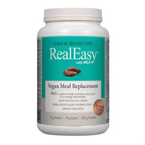 Natural Factors RealEasy™ with PGX® Vegan Meal Replacement 855 g Powder Chocolate Flavour