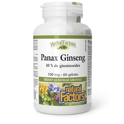 Natural Factors Panax Ginseng 100 mg 60 gélules Natural Factors Panax Ginseng 100 mg 60 gélules
