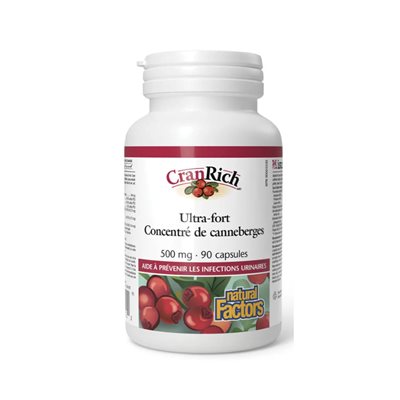 Natural Factors Super Strength Cranberry Concentrate 500Mg 90Un