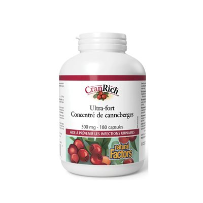 Natural Factors Concentré De Canneberge Super Fort 500 Mg 180Un Natural Factors Concentré De Canneberge Super Fort 500 Mg 180Un