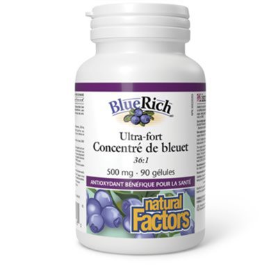 Natural Factors Concentré De Myrtille Super Fort 500 Mg 90 Un Natural Factors Concentré De Myrtille Super Fort 500 Mg 90 Un
