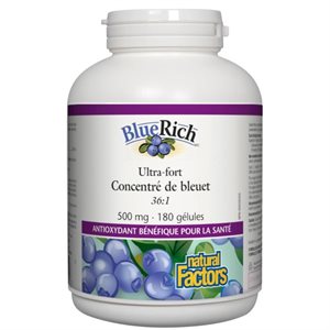 Natural Factors Concentré De Myrtille Super Fort 500 Mg 180Un