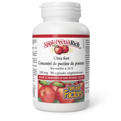 Natural Factors ApplePectinRich® Super Strength Apple Pectin Concentrate 500 mg 90 Vegetarian Capsules