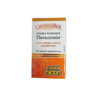 Natural Factors Theracurmin Double puissance 60 mg 60 capsules végétariennes