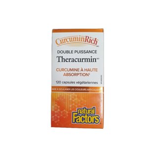 Natural Factors Theracurmin CurcuminRich Double Strength 60 mg 120 Vegetarian Capsules