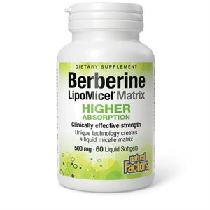 Natural Factors Berberine LipoMicel® 500 mg 60 Softgels