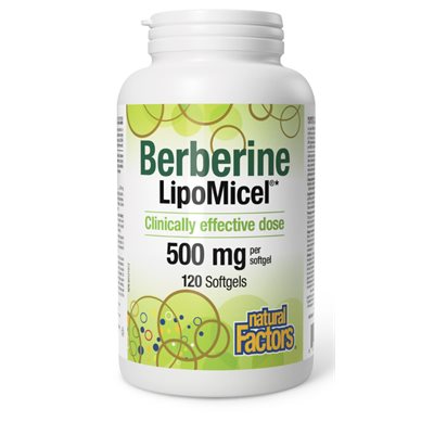 Natural Factors Berberine LipoMicel® 500 mg 120 Softgels