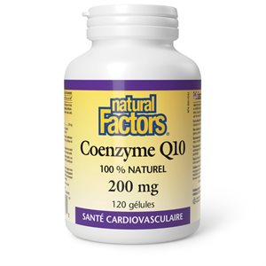 Natural Factors Coenzyme Q10 100% Natural 200 Mg 120 Softgels