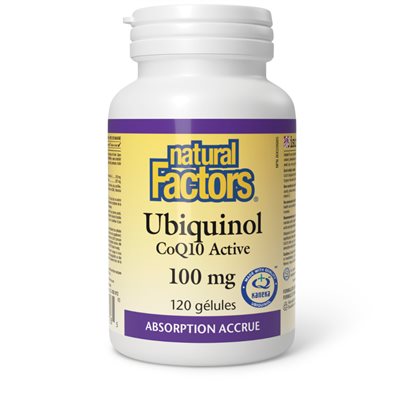 Natural Factors Ubiquinol CoQ10 Active 100 mg 120 gélules Natural Factors Ubiquinol CoQ10 Active 100 mg 120 gélules