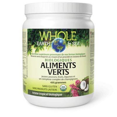 Whole Earth & Sea® Aliments verts biologiques 405 g poudre Arôme tropical biologique Whole Earth & Sea® Aliments verts biologiques 405 g poudre Arôme tropical biologique