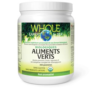 Whole Earth & Sea® Organic Greens 390 g Powder Unflavoured