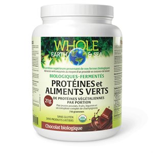 Whole Earth & Sea® Fermented Organic Protein & Greens 710 g Powder Organic Chocolate