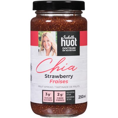 Isabelle Huot Confiture Fraise Chia 250Ml Isabelle Huot Confiture Fraise Chia 250Ml