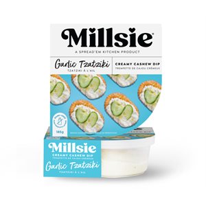 Millsie Plant Based Garlic Tzatziki Cashew Dip 183G