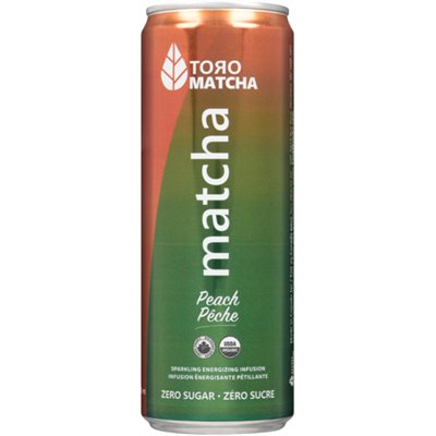 Toro Matcha Sparkling Energizing Infusion Peach 355 ml 