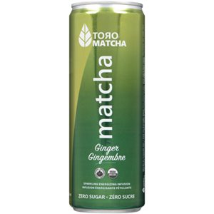 Toro Matcha Sparkling Energizing Infusion Ginger 355 ml