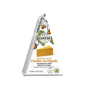 Nuts for Cheese Organic Fermented Cashew Product Chipotle Cheddar Style Wedge 120g