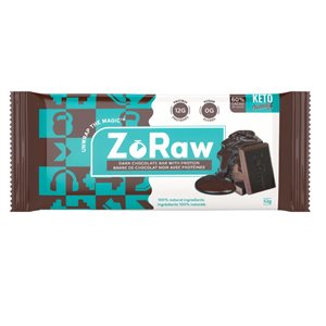 ZoRaw Barre de chocolat noir 60% avec Protéines