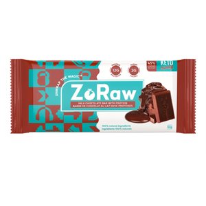 ZoRaw Barre de chocolat au lait 45% avec protéines