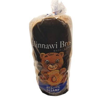 Hinnawi Bros Traditional Vegan Sesame Bagel 6un 640g