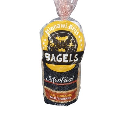 HINNAWI traditional bagel everything (6) vegan Montreal 640g