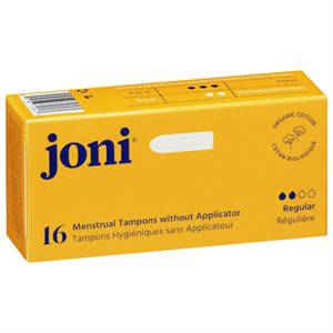 Joni Organic Regular Tampons 16 Ct.