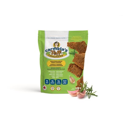 Carmela'S Crackers Craquelins Au Teff - Méditerranéen 120G